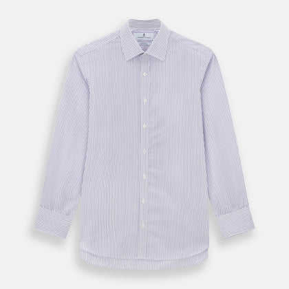 Purple Shadow Stripe Mayfair Shirt
