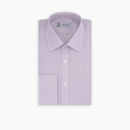 Hair Stripe Poplin Classic Fit Shirt with T & A Collar Image 1