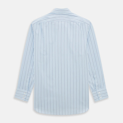 Navy and Blue Combination Stripe Mayfair Shirt Image 2