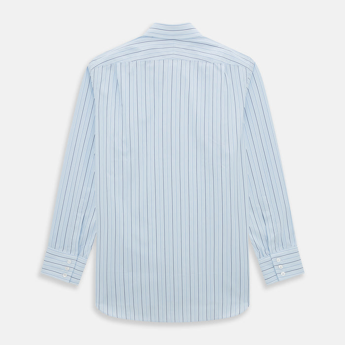 Navy and Blue Combination Stripe Mayfair Shirt Image 2