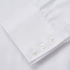 View 5 of product The Turnbull & Asser White Herringbone Tailored Fit Shirt with a Kent collar is displayed on a white background.