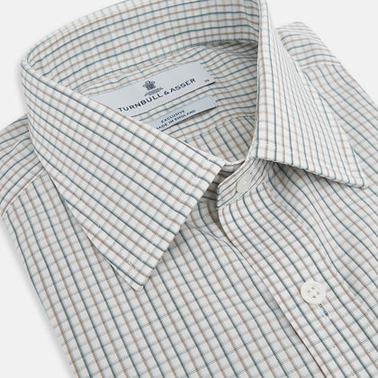 Green and Brown Multi Check Mayfair Shirt Image 1