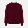 View 8 of product The Turnbull & Asser Burgundy Cashmere V-neck Jumper is shown on a white background.