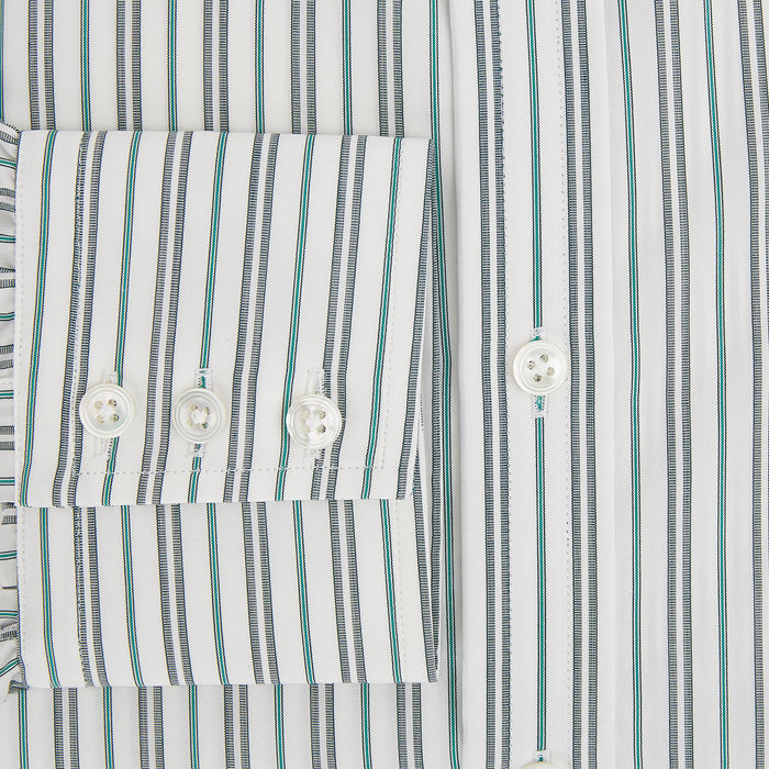 Forest Green Multi Stripe Mayfair Shirt Image 3