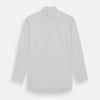 View 5 of product The Turnbull & Asser White Sea Island Quality Cotton Shirt features a T&A collar and 3-button cuffs, crafted from premium cotton and showcased against a plain white background.