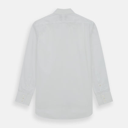 White Sea Island Quality Cotton Shirt with T&A Collar and 3-Button Cuffs Image 4