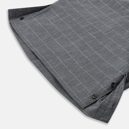 Charcoal Melange Check Hampstead overshirt Image 4
