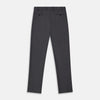 View 3 of product Turnbull & Asser Charcoal Wool Single Pleated Gerry Trousers shown on a white background, featuring a button and zipper closure, belt loops, and straight legs.