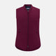 The Turnbull & Asser Wine Red Padded Gilet features a sleeveless design, front zipper, two zippered side pockets, a slanted chest pocket, and a rounded hem—perfect for the modern gentleman and shown on a plain white background.