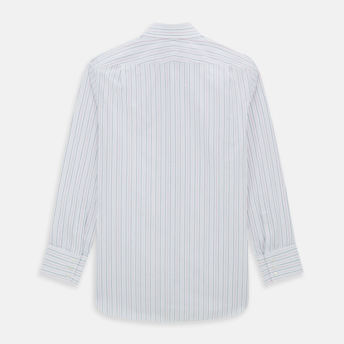 Pink and Blue Wide Pinstripe Mayfair Shirt Image 9