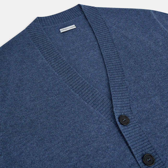 Blue Cashmere Cardigan Image 1