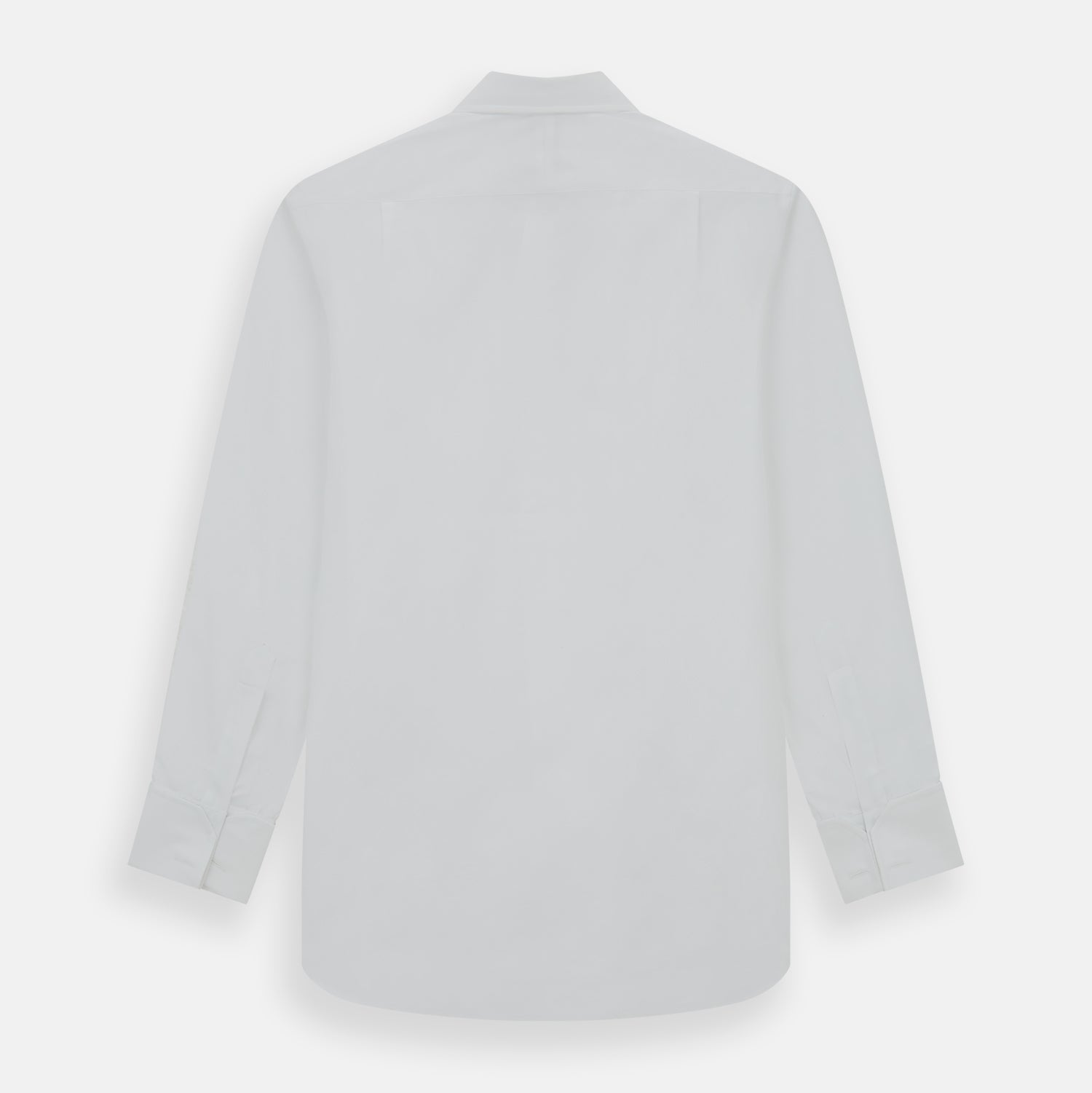 View 6 of product The Turnbull & Asser Casino Royale White Dress Shirt, as seen on James Bond, features a classic Bond collar, button-down front, and buttoned cuffs, shown on a white background.