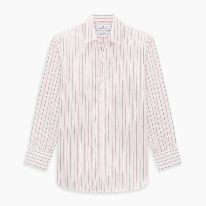 Red Multi Pencil Stripe Windsor Shirt Image 8