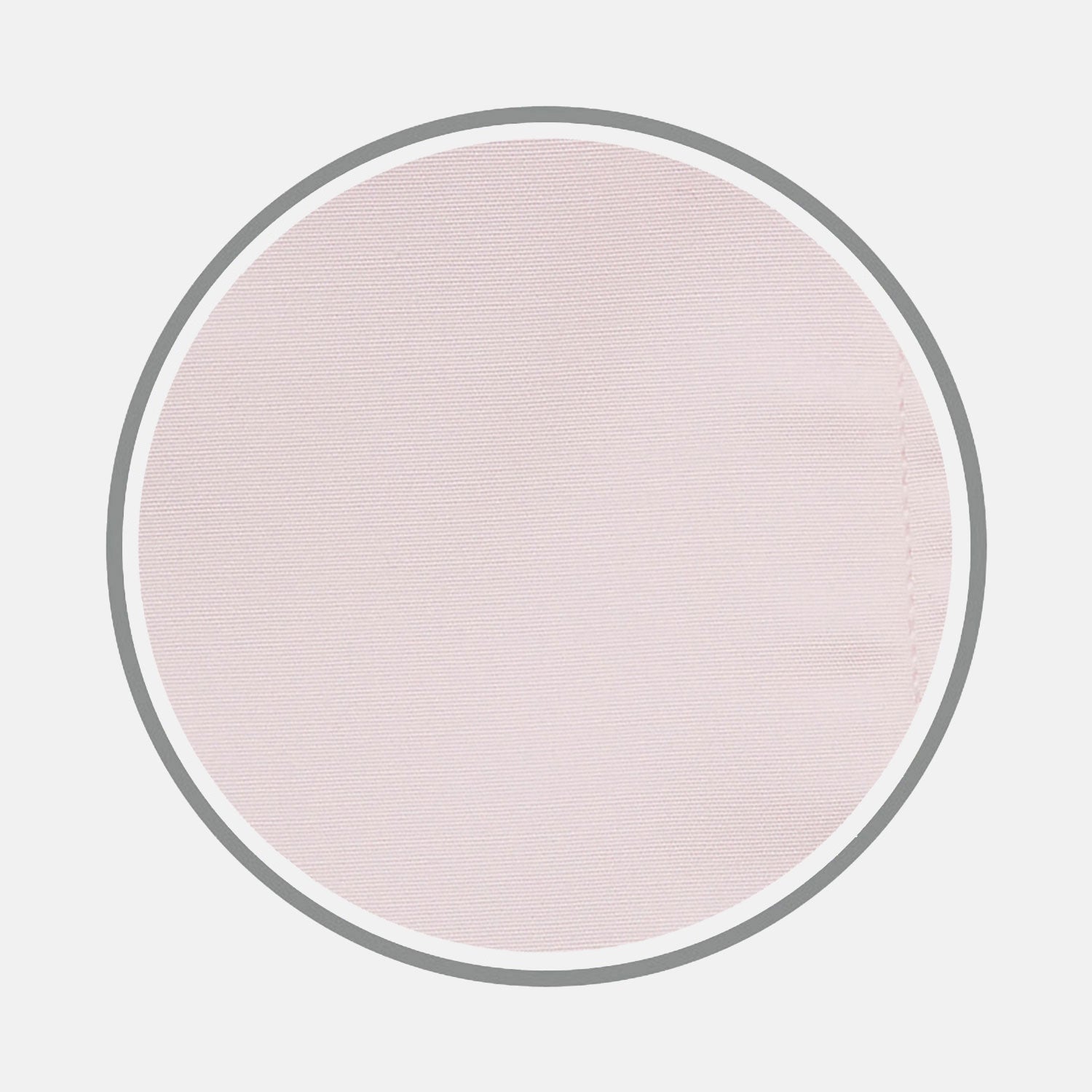 View 1 of product A close-up of Turnbull & Asser's Pink Cotton Fabric shows its fine, smooth texture and subtle stitching inside a circular gray-bordered frame against a white background.