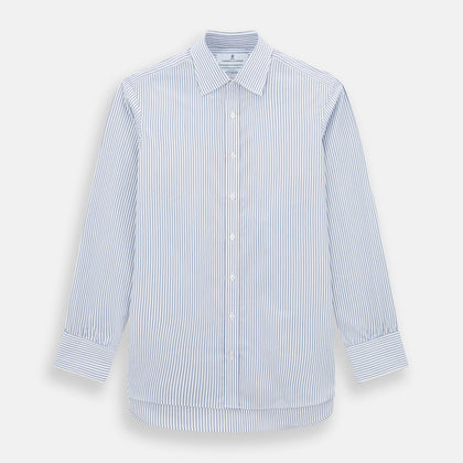 Navy Double Pinstripe Mayfair Shirt