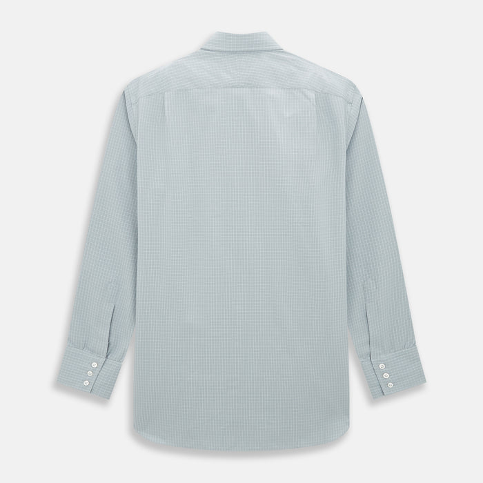Pale Blue Fine Check Mayfair Shirt Image 2