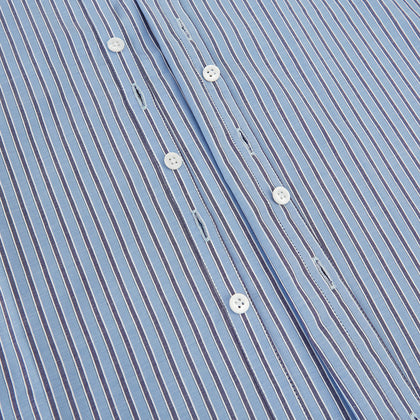 Steel Blue Ticking Stripe Westminster Shirt Image 6