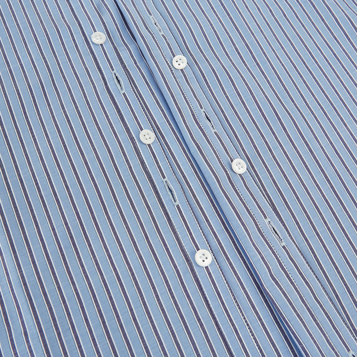 Steel Blue Ticking Stripe Westminster Shirt Image 6