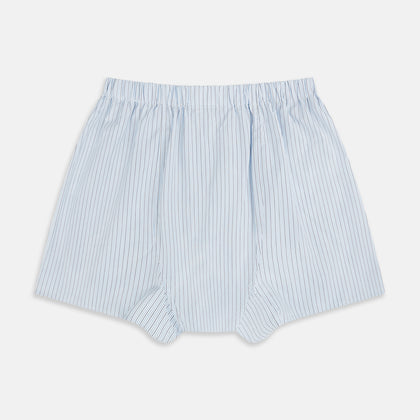 Blue Stripe Godfrey Boxer Shorts Image 1