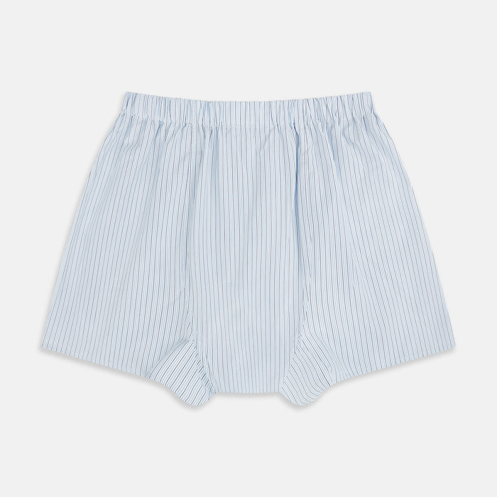 Blue Stripe Godfrey Boxer Shorts Image 1