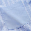 View 4 of product Turnbull & Asser's Blue Multi Check Cotton RE-PURPOSE Weekend Fit Suffolk Shirt, crafted from recycled fabrics, features a multi-check pattern, button-down collar, and chest pocket, and is displayed flat on a white background.