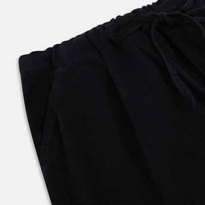 Navy Corduroy Miles Trousers Image 1