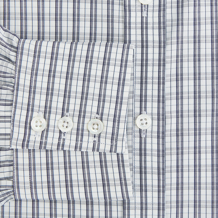 Navy Multi Check Mayfair Shirt Image 3