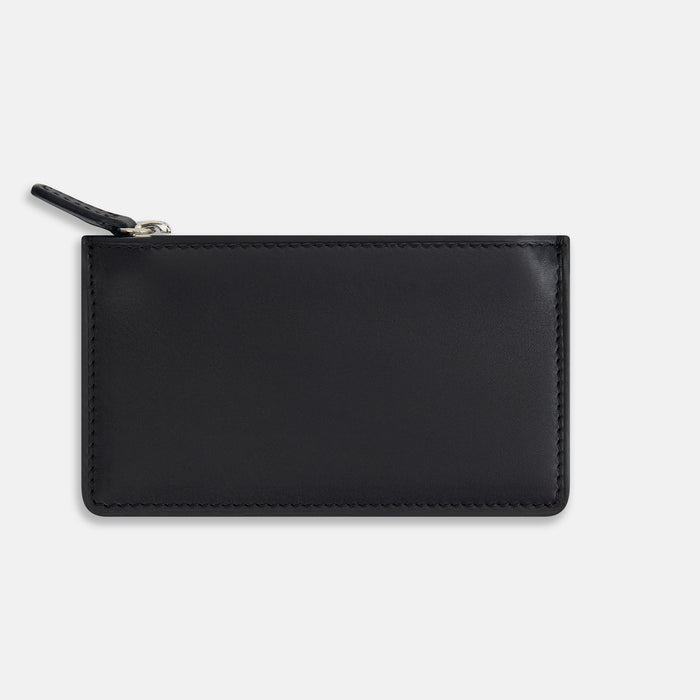 Navy Leather Zip Wallet Image 2