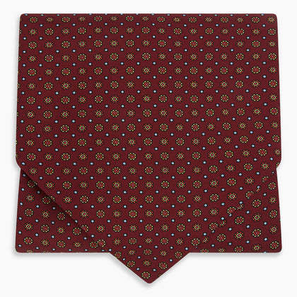 The Great Gatsby Burgundy Printed Silk Cravat Image 4