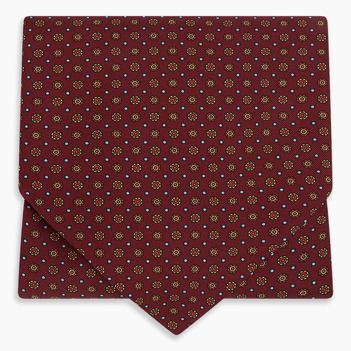 The Great Gatsby Burgundy Printed Silk Cravat Image 4