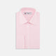 The Pink End-on-End Shirt with T&A Collar and Double Cuffs by Turnbull & Asser, shown neatly folded on a white background, updates timeless elegance with its classic detailing and refined pink hue.