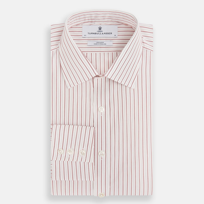 Red Multi Ticking Stripe Mayfair Shirt Image 4