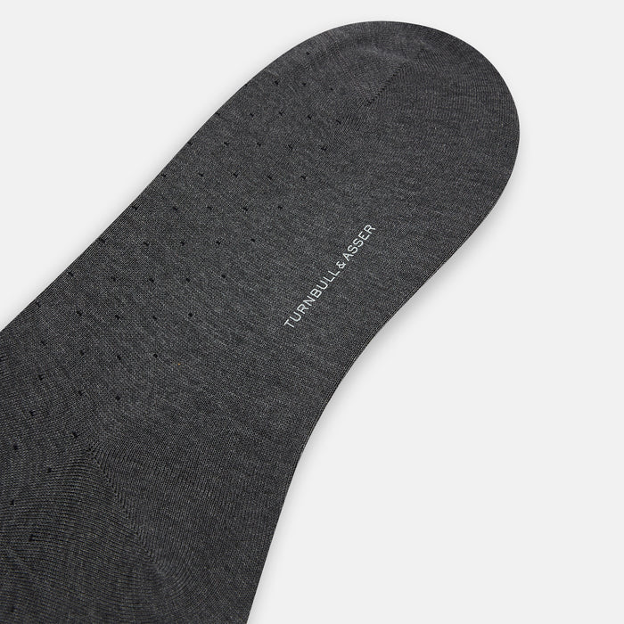 Dark Steel/Navy Polka Dot Mid-Length Socks Image 2