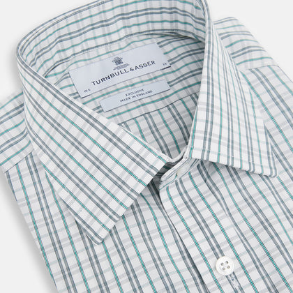 Sage Green Multi Check Mayfair Shirt Image 1