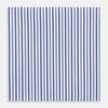 View 1 of product The Turnbull & Asser Navy and Blue Multi Stripe Handkerchief features a classic cotton pinstripe pattern—vertical blue and white stripes—making it a versatile and elegant formal accessory.