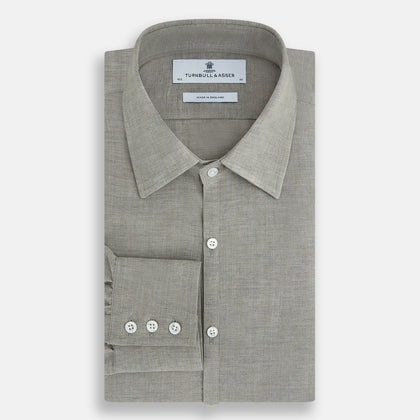 Flint Grey Linen Westminster Shirt Image 4