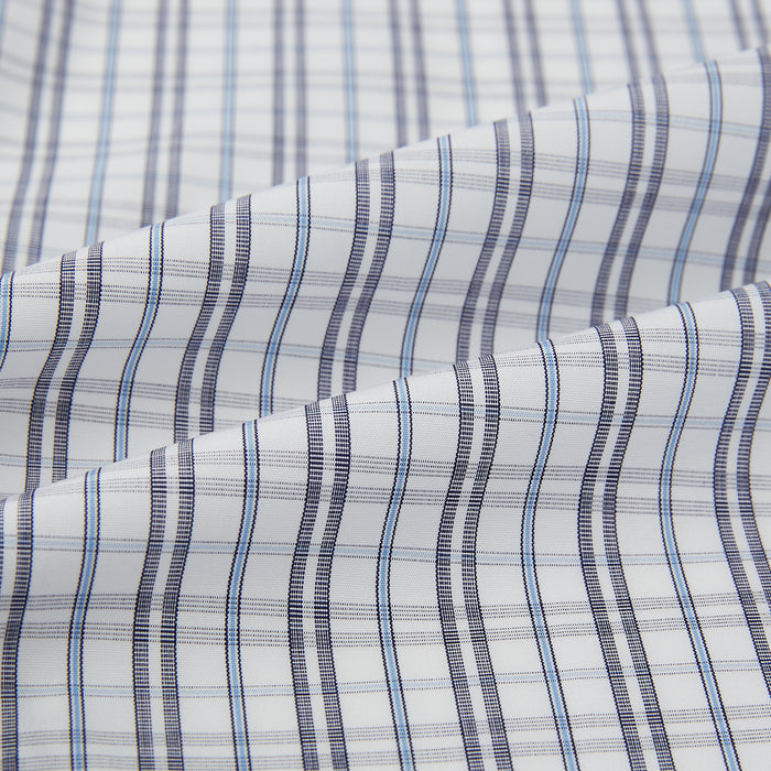 Navy and Blue Multi Tattersall Westminster Shirt Image 7