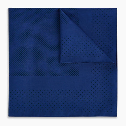Navy Dot Silk Pocket Square Image 4