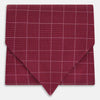 View 1 of product The Turnbull & Asser Burgundy Dotted Check Pattern Printed Silk Cravat, shown on a white background, features a refined British design perfect for elevating your look.