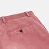 View 2 of product The Pink Cord Manson Trouser by Turnbull & Asser features a modern classic cut in dusty pink with straight legs, side pockets, and belt loops, shown against a plain white background.