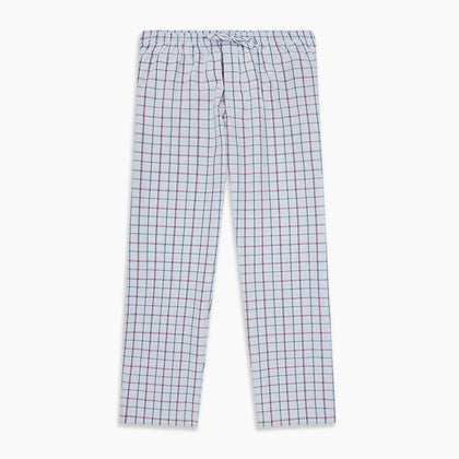 Blue and Pink Tattersall Check Pyjama Trousers Image 3