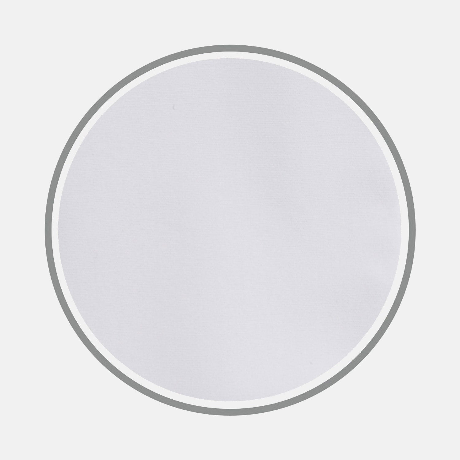 View 1 of product A centered white circle with a thin gray border on a light gray background represents Turnbull & Asser's White West Indian Sea Island Cotton Fabric, highlighting its pure, unadorned elegance and premium quality.