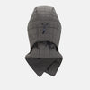 View 4 of product The Turnbull & Asser Shadow Grey Quilted Hood with Neck Warmer features a button closure, inspired by quilted jacket hoods, and is displayed on a plain white background.