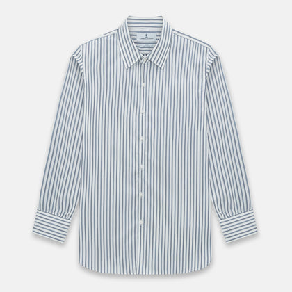 Sapphire Blue Multi Track Stripe Westminster shirt