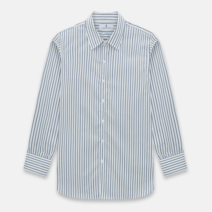 Sapphire Blue Multi Track Stripe Westminster shirt