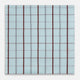 The Turnbull & Asser Burgundy Combination Check Hand-Rolled Handkerchief, featuring a light blue plaid with thin gray lines and bold dark red stripes, is displayed flat against a white background.