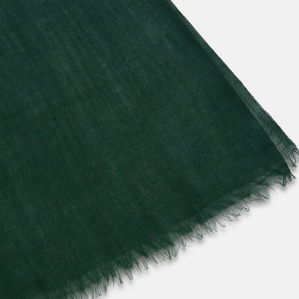 Forest Green Cashmere Scarf Image 1