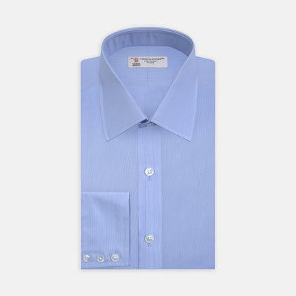 Light Blue Fine Stripe Cotton Fabric Image 1