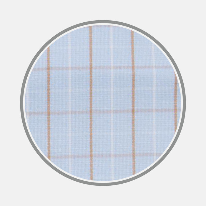 Beige Graph Check Cotton Fabric