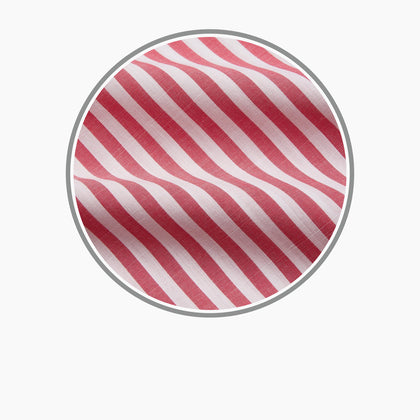 Pink Candy Stripe Cotton Fabric Image 2